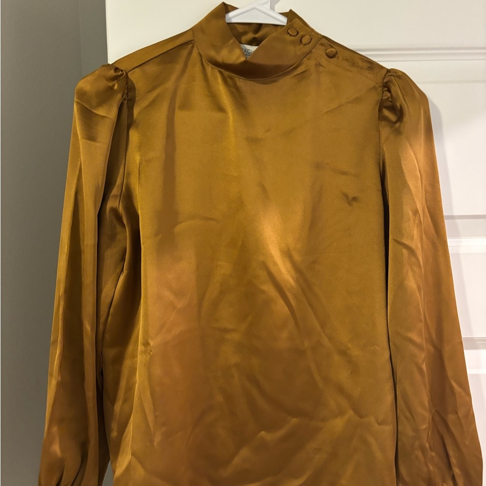 Elegant Gold Satin Blouse